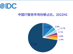 IDC 研究：2022 上半年中国 IT 服务市场整体规模达 176.6 亿美元同比增长 4.5%，三大运营商份额占 72.4%