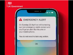 英国在全国范围内首测移动设备警报系统，部分手机没收到信息